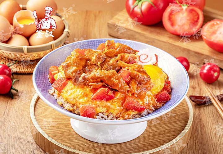 番茄肥牛滑蛋饭