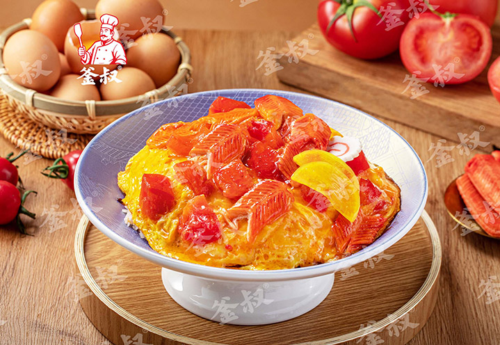 番茄蟹柳滑蛋饭